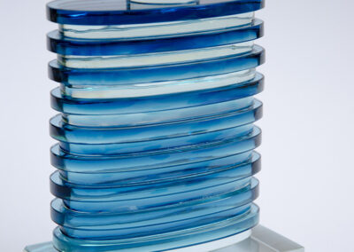 Lapos üveg formájú díj