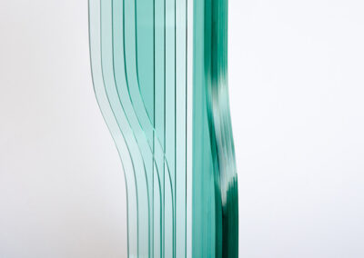 zöld rétegelt bor üvegdíj