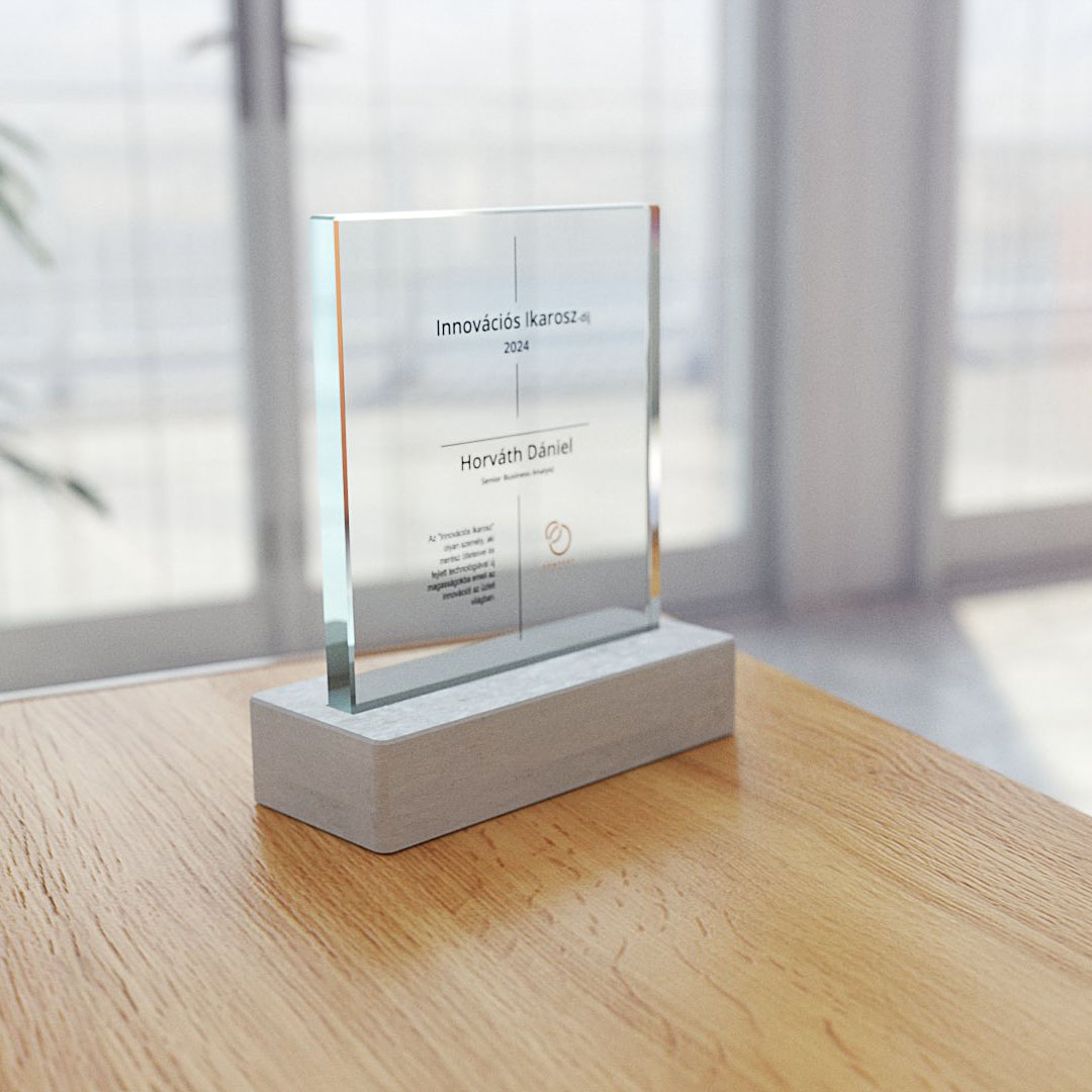 egyedi kreatív díj látványterv