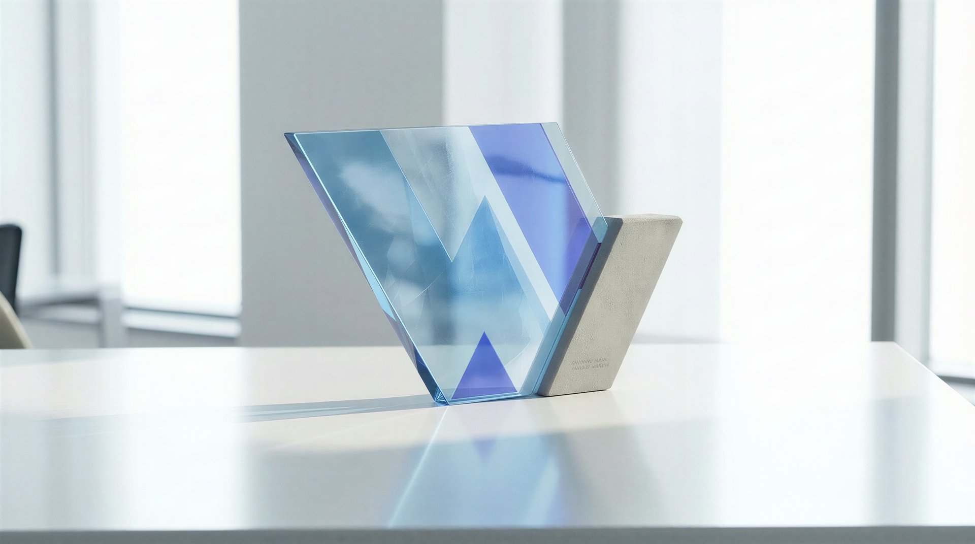 egyedi üveg díj különleges optikai tulajdonsággal